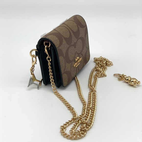 Coach 
Boxed Mini Wallet On A Chain In Blocked Signature Canvas - Picture 6 of 12